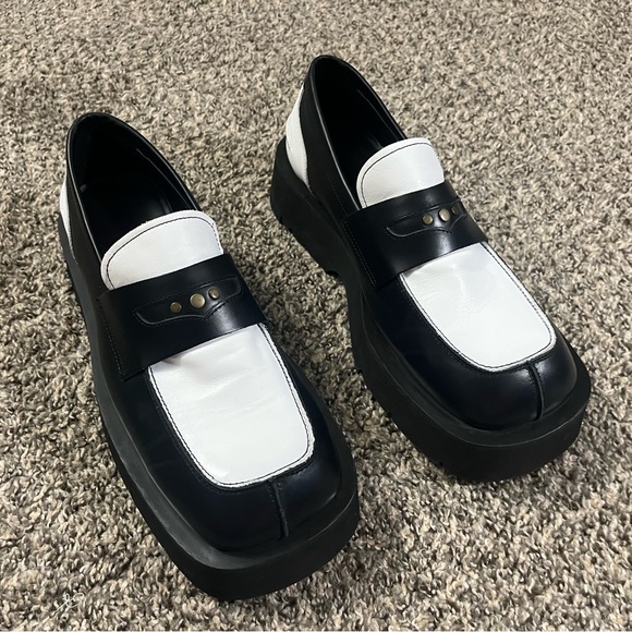 Andersson Bell chunky loafer black and white leather size 43 - Picture 1 of 9